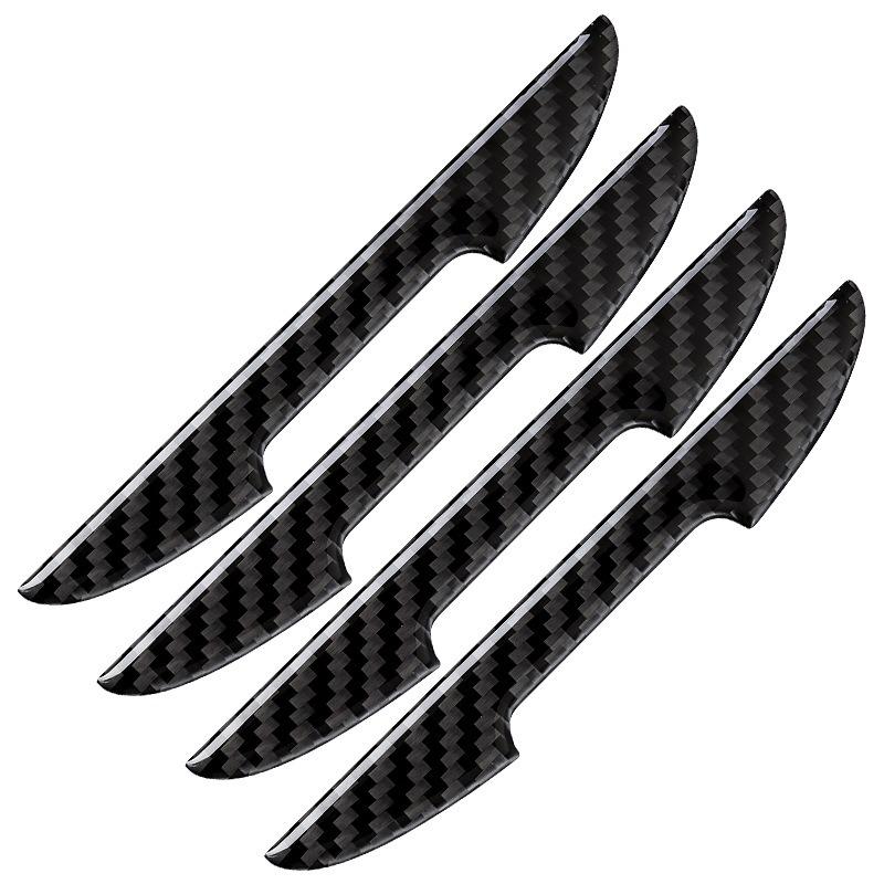 Carbon Fiber Look Car Door Protective Sticker Stripcar Body Rearview Mirror  Edge Anti-Collision Protector Anti-Scratch Stickers