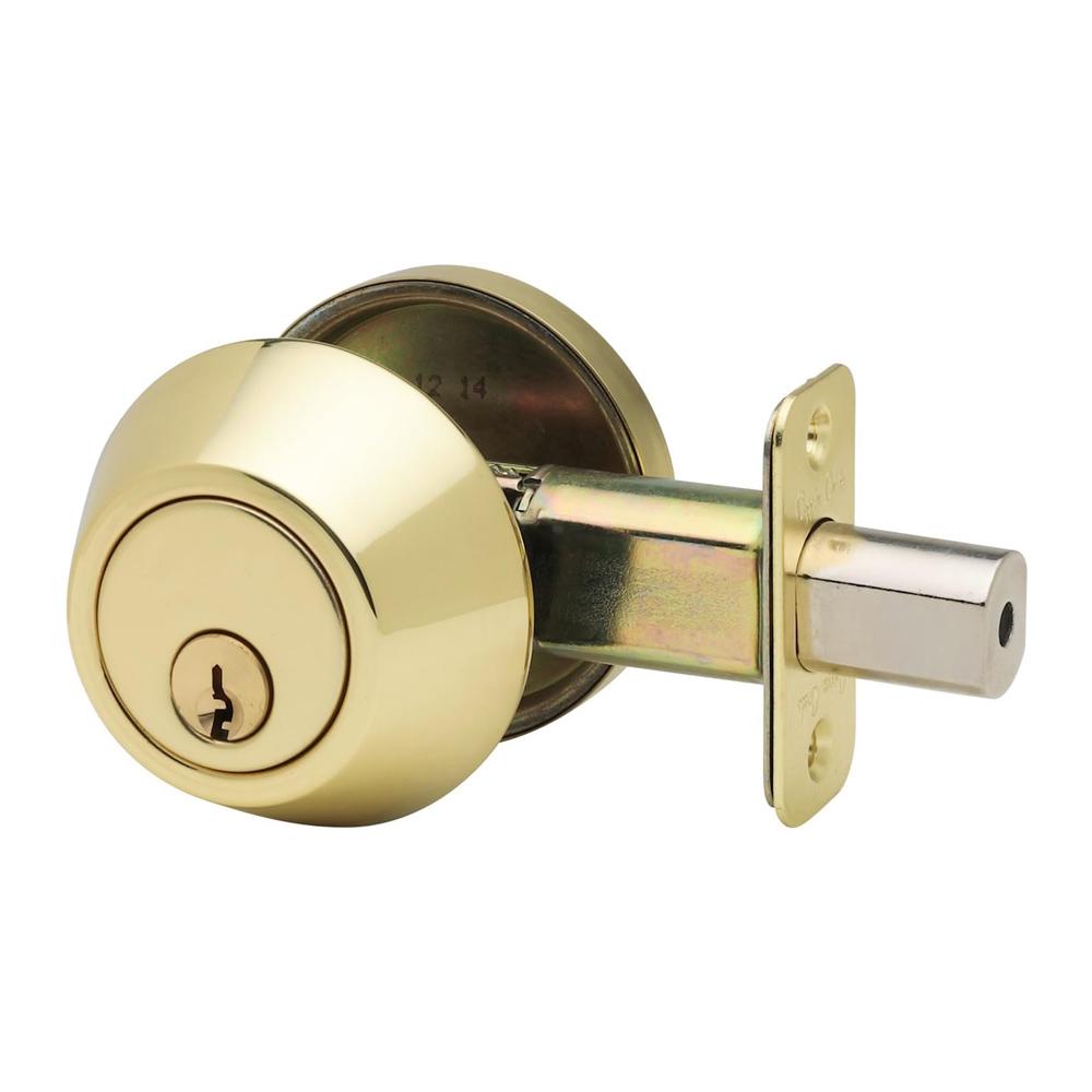 Single Cylinder Deadbolt, Round Deadbolt Lock with Keys, Modern Door Locks with Deadbolt, Deadbolt for Front Door Entrance