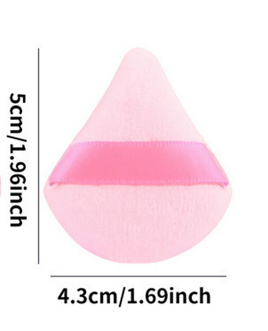 Dual-Use Velvet Flocking Triangle Puff for Wet & Dry Powder Setting