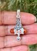 925 Silver + 5 Mukhi RUDRAKSHA Panchmukhi Rudraksh 5 Face Rudraksham Locket, Lord Shivas Pendant, Yoga Prayer Healing, Health