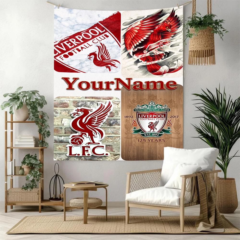 Liverpool Custom Your Name Wall Decor Tapestry Art For Pet Memorial Birthdaywedding Party Backdrop Family Gift