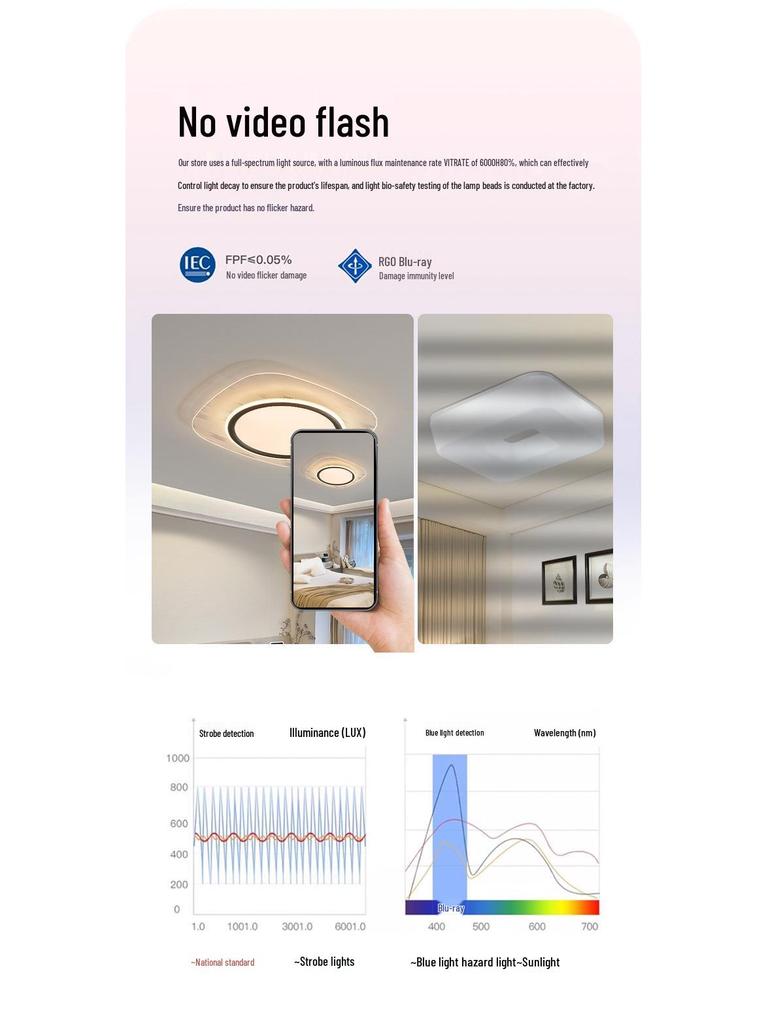 Italian Minimalist Modern Bedroom Ceiling Light 2025 - New Simple Eye-Protecting Luxury Lighting Fixture