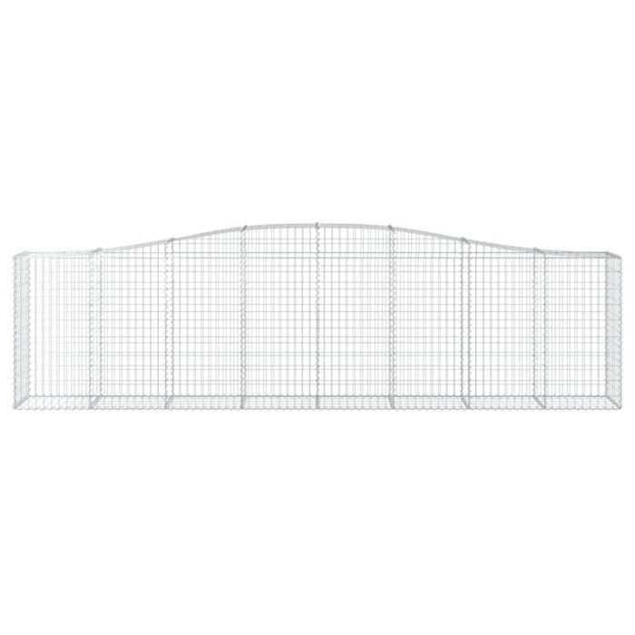 VidaXL 3x Paniers à Gabions Arqués Cages à Gabions Arquées Murs de Gabion Barrières de Jardin Terrasse Extérieur 3145957
