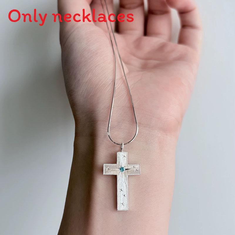 Подвеска-крестик «Звезда желаний» с отделкой стразами для девочек и женщин синий