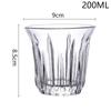 90-200 ml-es átlátszó üveg kávéscsésze ivópoharak eszpresszó cappuccino lé koktélokhoz konyhai barista poharak