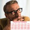 Anti Blue Light Mens Reading Glasses Luxury Rectangle Vintage Designer Square Black Frames with Rivets