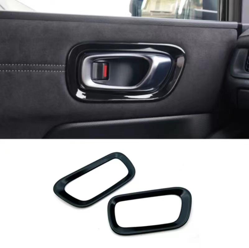 Honda Stepwgn 22-23 Interior Door Handle Frame, Bright Black Door Bowl Ring Decoration.