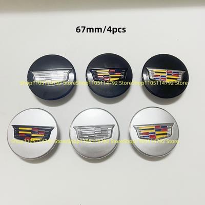 3D 4Pcs 67mm Car Wheel Center Hup Emblem for ATS CTS DTS STS SLS SLR XLR BLS Seville Escalade Tiburon CT6 XT5 XT6 CT5