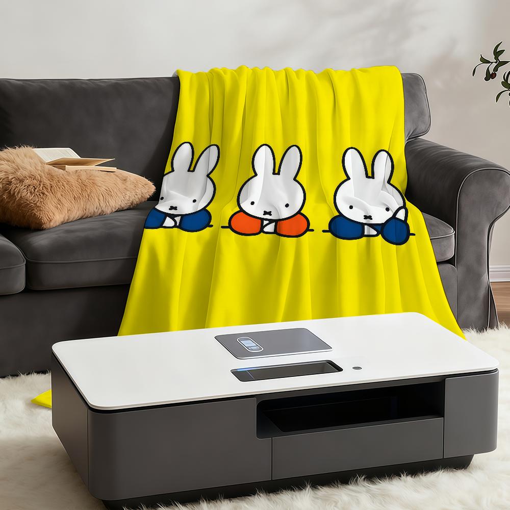Cute Cartoon M-MiffyS-ES Rabbit Blanket Soft Warm Furry Throw Super Kids Toys Bed Sofa Car Cradle