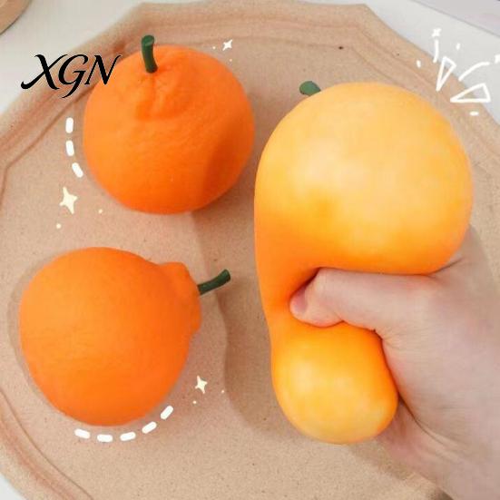 Fruit Squeeze Toy 1/2/3/4/5Pcs Stress Relief Orange Decompression Dekopon Tangerine Ball Fidget Anti-anxiety Simulation Sensory