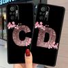 Blumenbuchstabe Rosa Mode Initialen Hülle Für Xiaomi Redmi Note 11 10 Pro 12 9S 9 8 9C 9A K40 10C 8T 9T Silikon Handyhülle