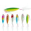 Long Casting Shore with Feather Treble Hooks and - Slow Jigging Lifelike Hard for Fishing