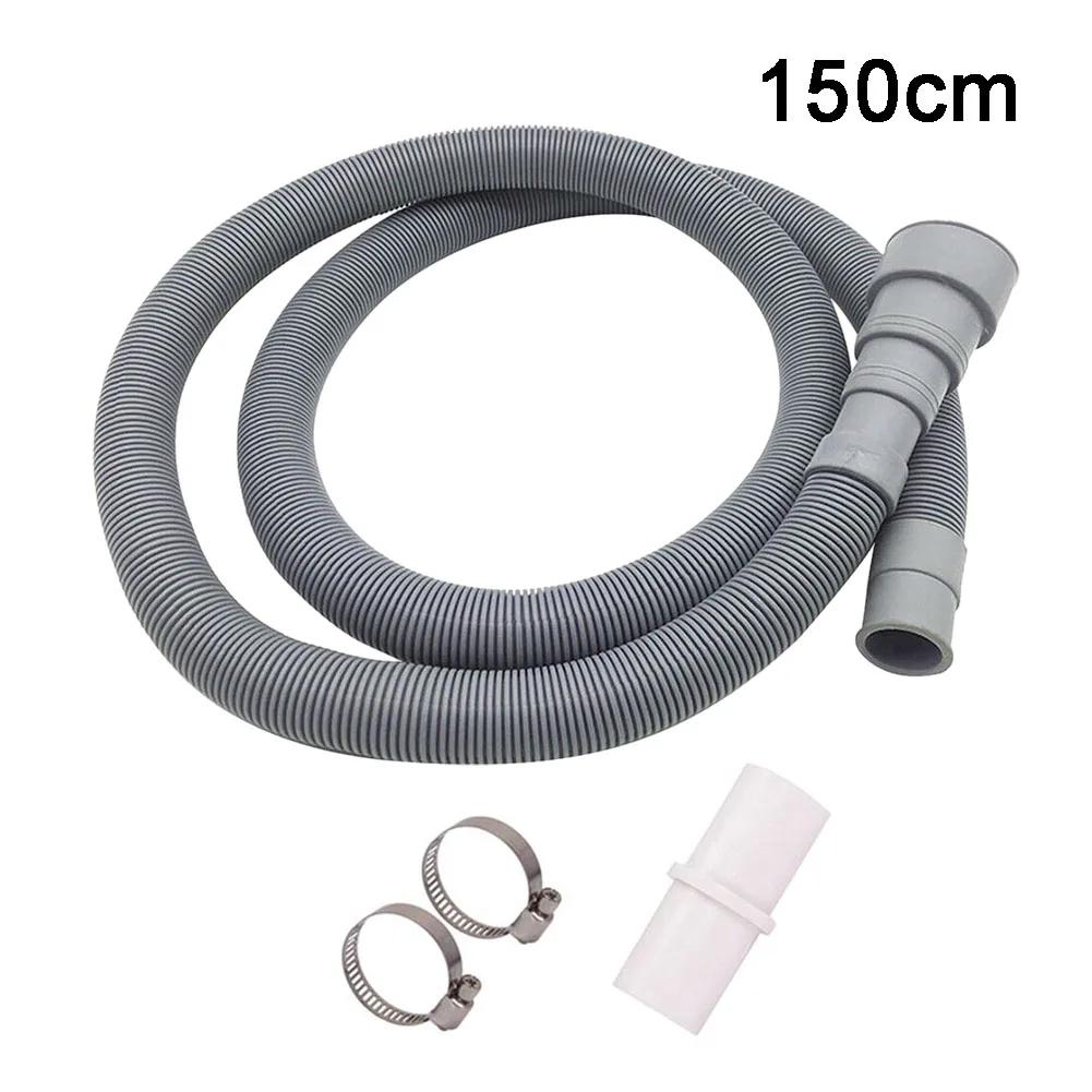1.5/2/3/4M PVC Washing Machine Dishwasher Drain Waste Hose Extension Pipe With Bracket Set Wash Machine Ablaufschlauch #W0