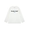 Trendy Unisex Korean Style Letter Print Loose Cotton Long Sleeve Hip Hop T-Shirt