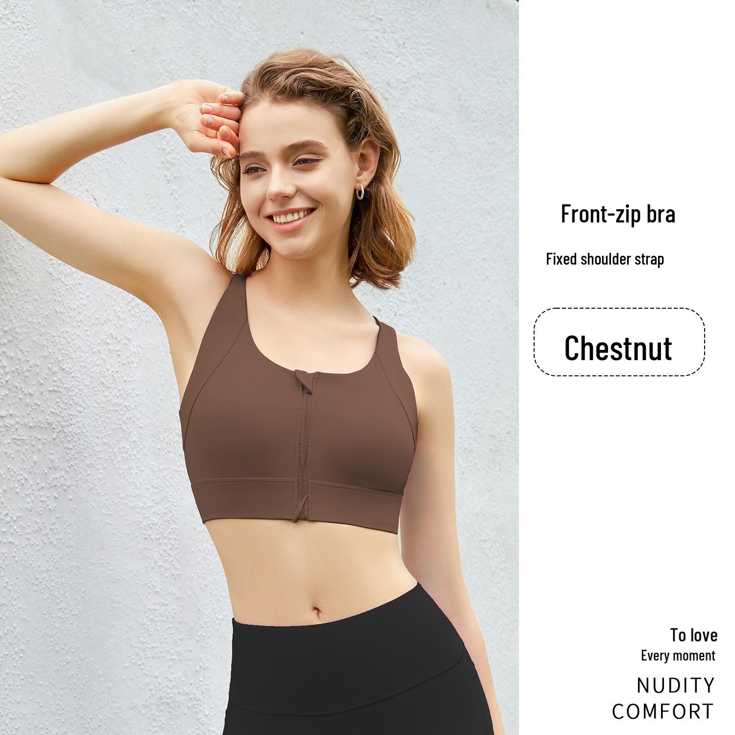 

KELICOPY Women s High-Impact Front-Zip Sports Bra for Running and Fitness. S