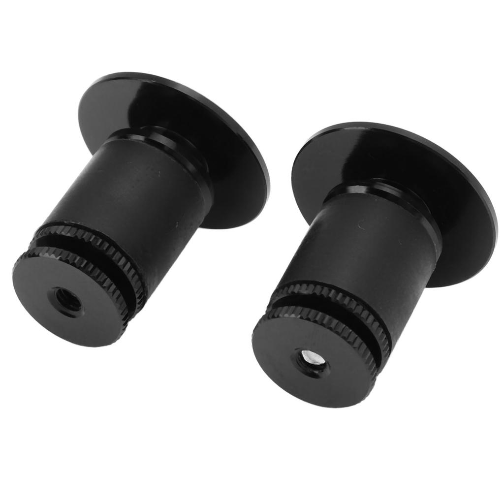 2PCS Bike Handlebar Plugs Aluminum Alloy Silicone Expanding Locking Bar End Caps Replacement for Mountain Road Bikes