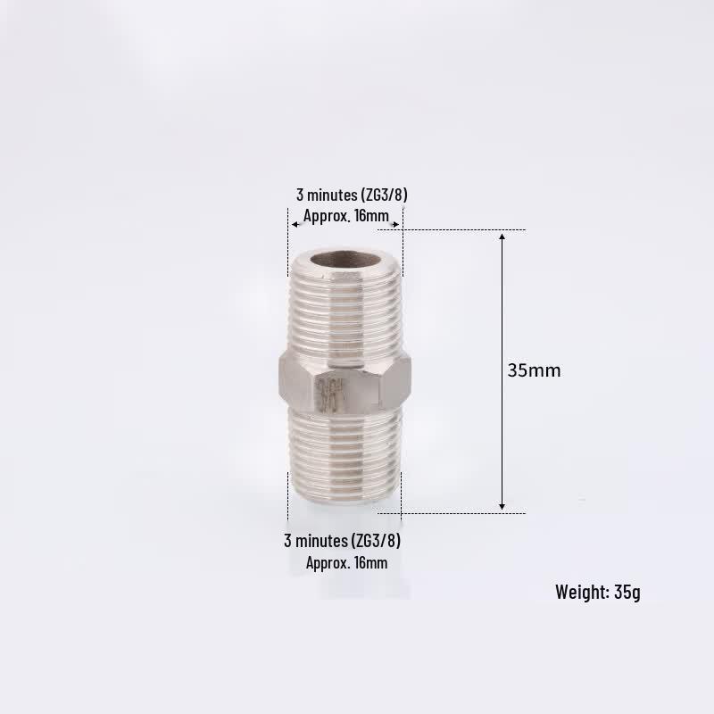Stainless Steel Double Male Thread Nipple