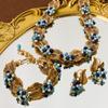 Antiker Stil Mittelalterlicher Hofstil Mode Leichte Luxus Halskette Damen High-End Schmuckset Armband Ohrstecker