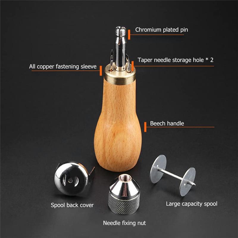 2025 Trend Hand Sewing Machine Lock Stitcher Thread Needles Set DIY Shoemaker Canvas Repair Tool Cow Leather Carving Tools