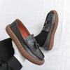 New Men Business Loafers American One-foot Casual Comfortable and Fashionable Brand Leather Shoes Size 38-44 Men Shoes