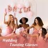 Unbreakable Plastic Champagne Flutes 5.5 OZ Pink Wedding Toasting Glasses for Party