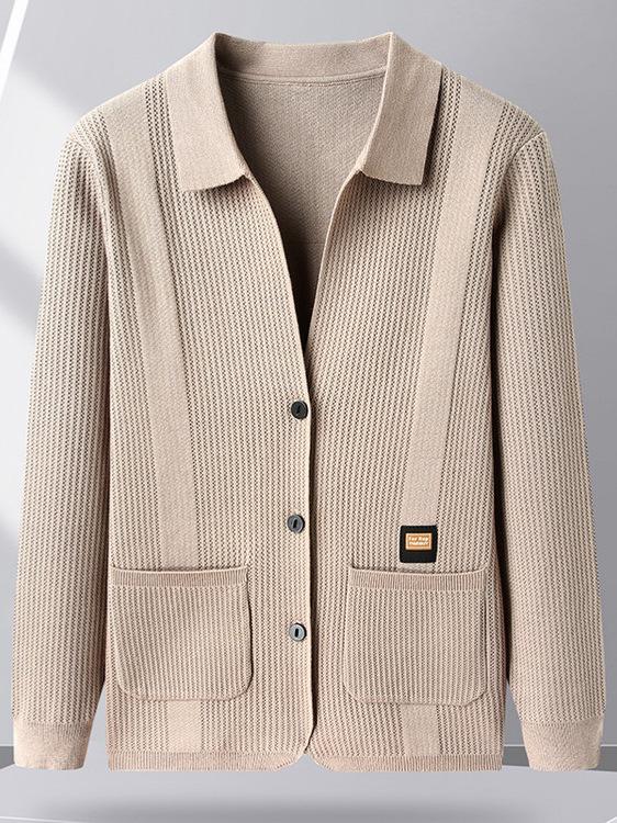 2025 Men's Spring/Autumn Knit Cardigan Sweater - Youth Fashion Jacket