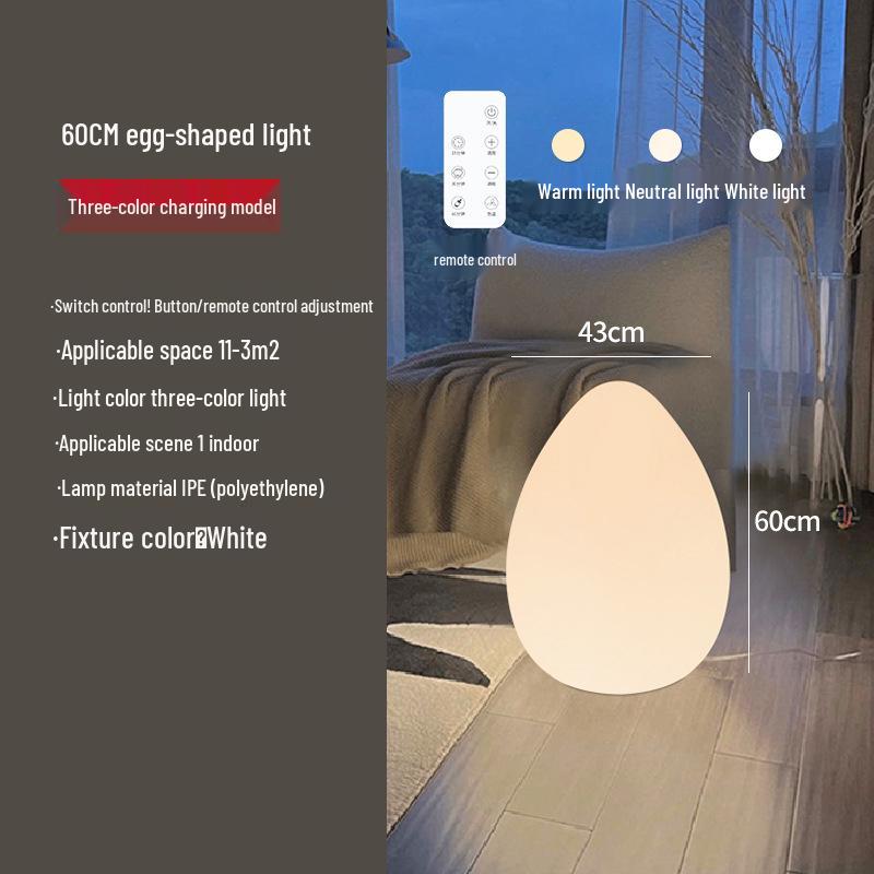 Nordic Egg-Shaped Table & Floor Lamp: Luxury Smart Lighting for Bedroom and Living Room