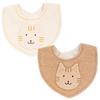 Y-1288 Pumpkins BABY 100% Organic Cotton [Cat Series] Cat Mini Bib Made in Japan (Natural)