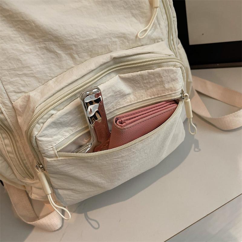 Mochila Ligera de Moda Bolso Diario de Moda Casual Mochila Escolar de Gran Capacidad para Estudiantes Diseño Minimalista para Viajes al Trabajo con Bolsillos Funcionales