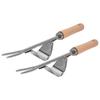 2 Stück Garten Hand Unkrautstecher Edelstahl Robust Langlebig Rostfrei Glänzender Griff Unkrautentfernungswerkzeug