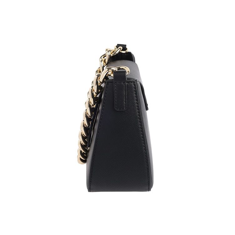 Versace Jeans Couture Metal Logo Lock Closure Polyester Shoulder Bag Small Women Shoulder Bag Black 74VA4BL2-ZS467-899