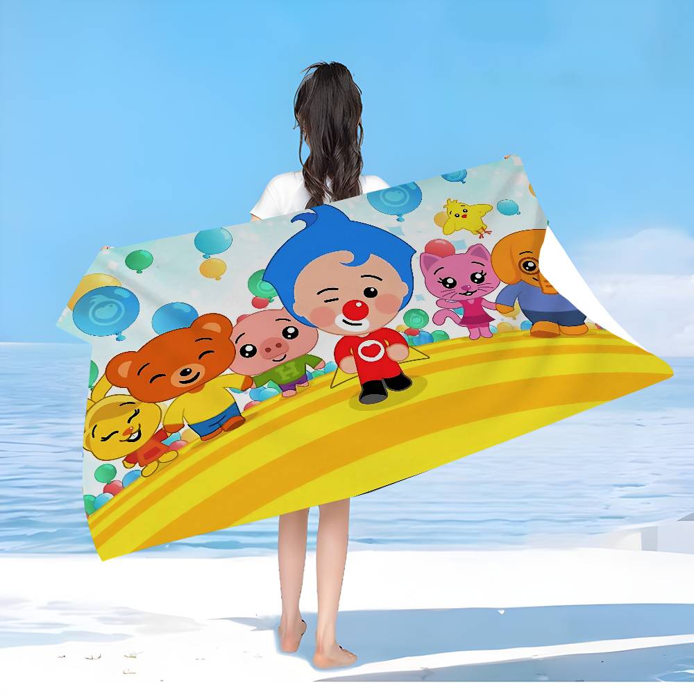 P-Plims Cartoon P-Plim Bath Towel Microfiber Soft Water Absorbing Breathable For Girl Kids Decorative Cartoon Beach Towel