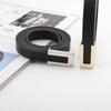New Vintage Waist Strap Korean Thin Waistband Leather Belt Trouser Dress Decoration Metal  Buckle