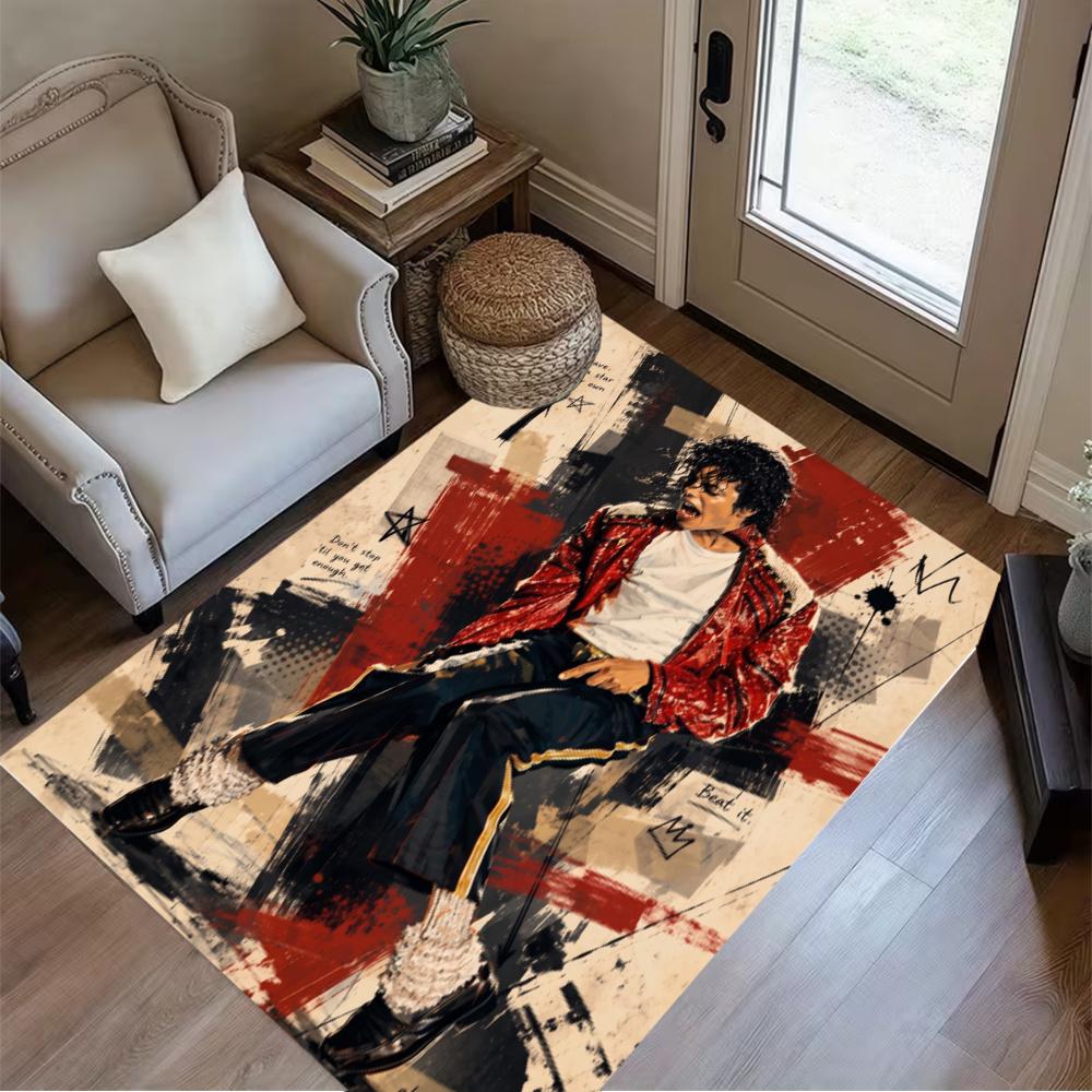 Michael Jackson Pop Legend Carpet Suitable For Dining Room Balcony Outdoor Decorate Room Antislip Rug Decorate Offices Spiritual Gift
