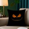 Federa per Cuscino Espressioni Horror di Halloween Peluche Corto Stampa Copricuscino Quadrato Cuscini Decorativi per Divano Arredamento Casa