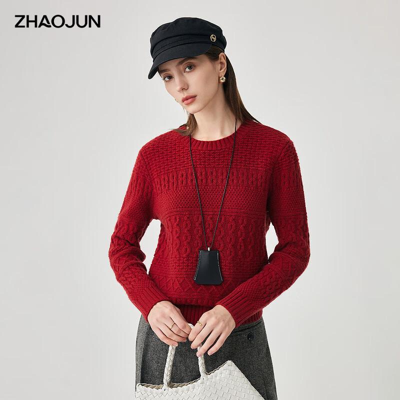 Women s Round Neck Cable Knit Wool Sweater 2XL