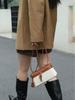 2025 Women's Genuine Leather and Canvas Handbag - Fashionable and Simple Lunch Box Bag