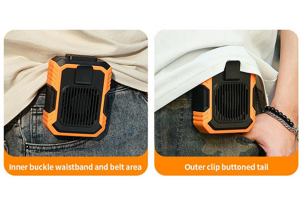 Portable USB Cross-body Waist and Neck Fan for Outdoor Use