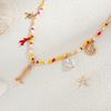 Beach Resort Wind Starfish Shell Fish Tail Waist Chain, Sexy Spice Girl Beaded Elastic Waist
