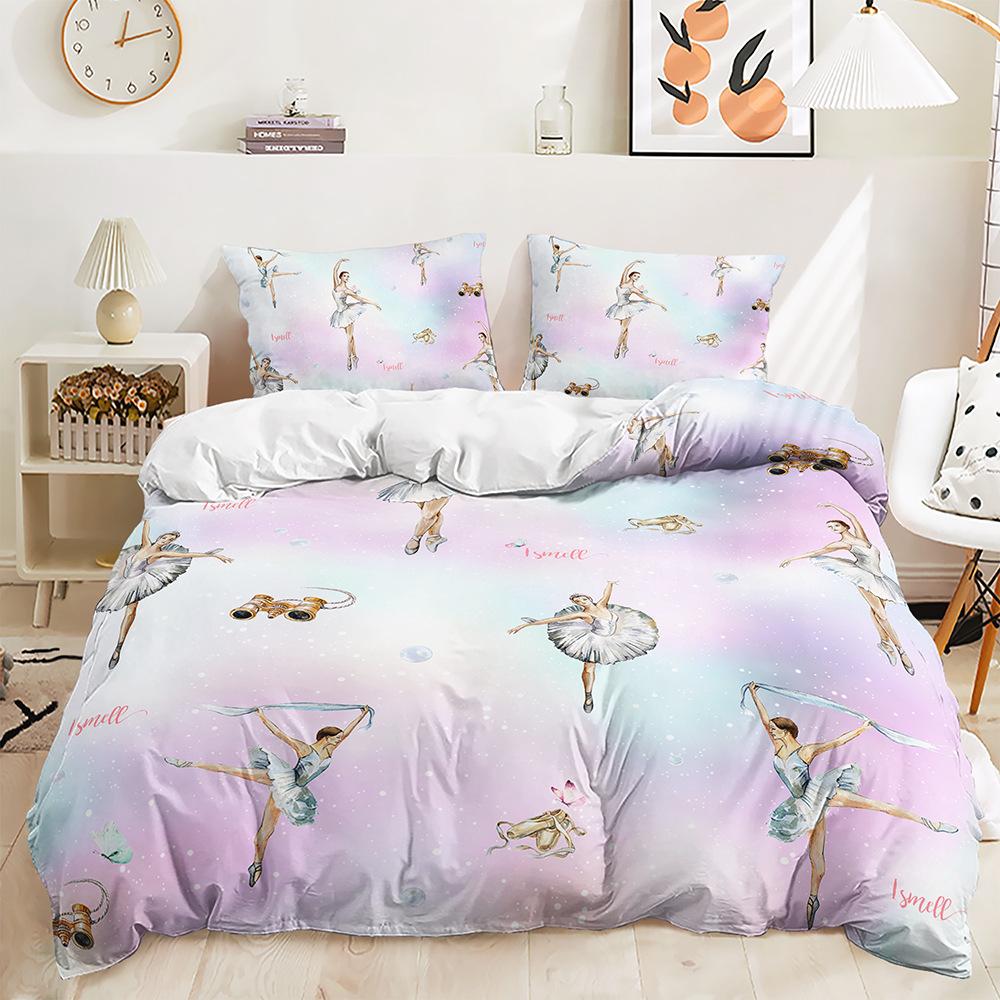 Dreiteiliges Ballettmädchen Prinzessinnenkleid Bettwäsche-Set Kinderzimmer