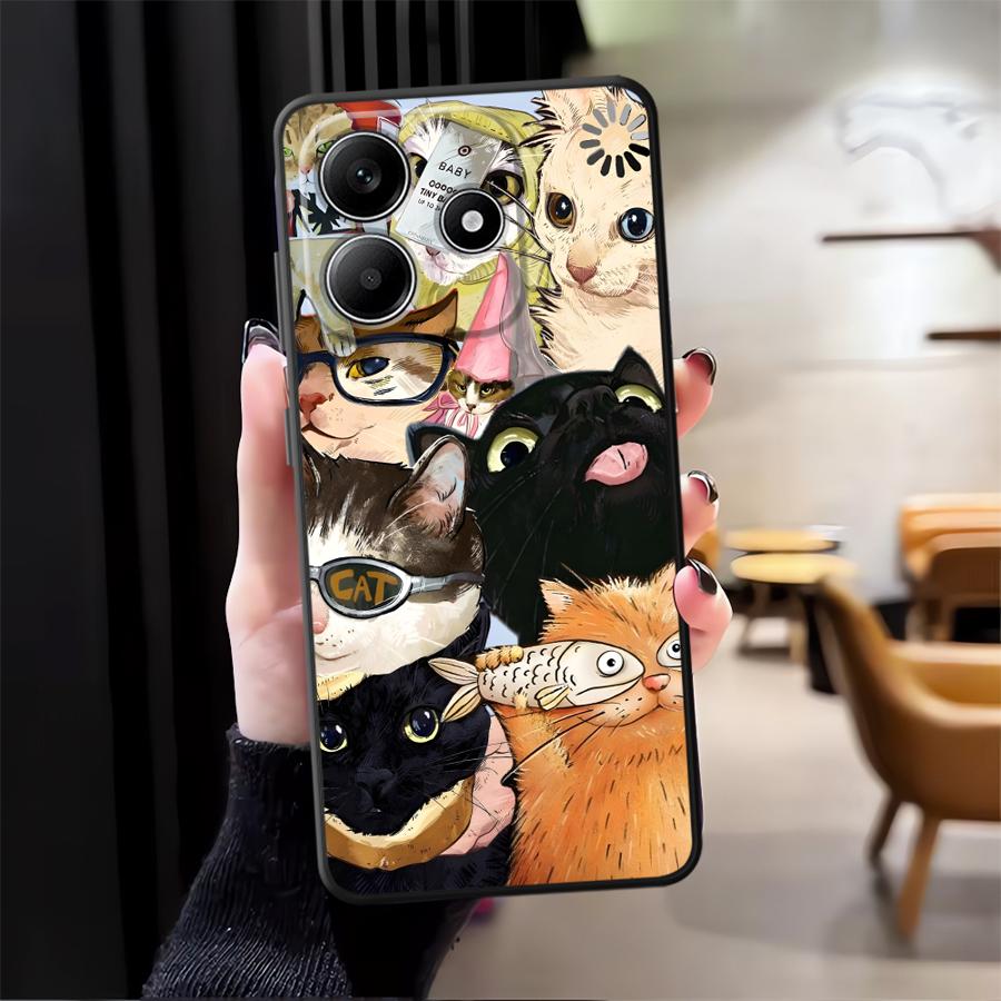 Phone Cover Case for Xiaomi Redmi Note 14 A3 14C 10 12C 13C 13 Pro Plus K80 A1 A4 A5 9 8 7 12 11 K40 A1 A2 Cartoon Cat
