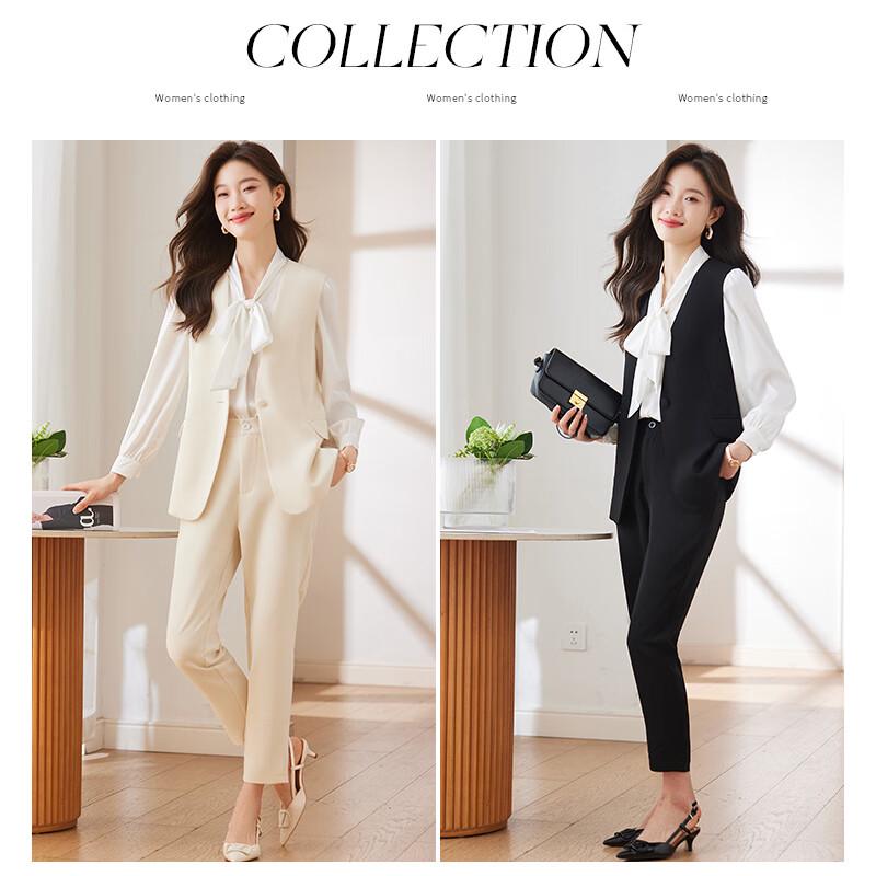 Women's Elegant Vest Suit Three-Piece Set