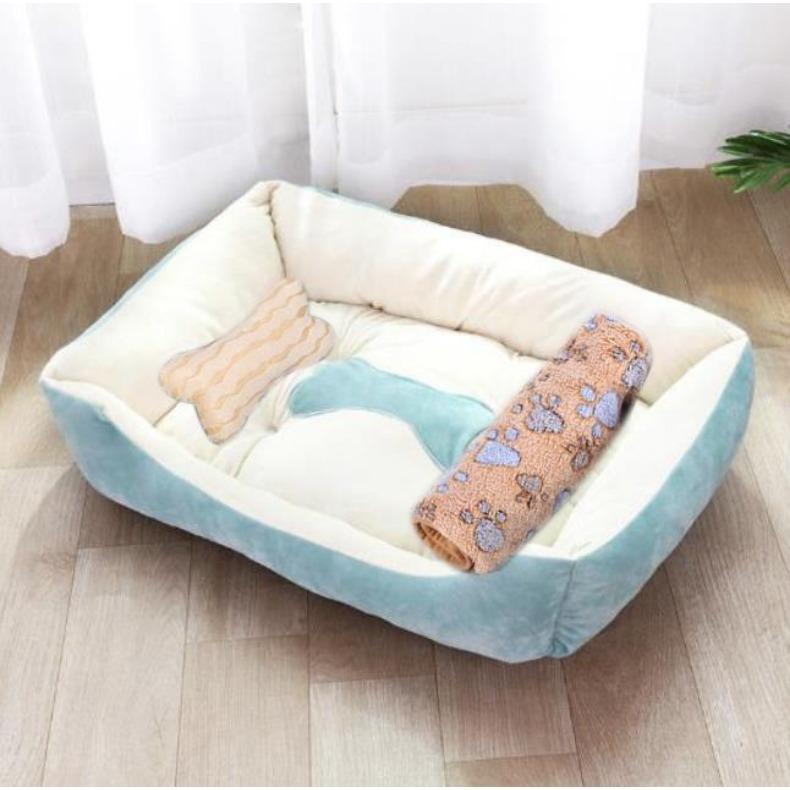 Soft Pet Bed Flannel Thickened Pet Fleece Dog House Soft Fleece Nest Dogs Baskets Mat Puppy Kennel For Cat Breathable Pets Bed