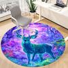1pc Deer Forest Print Chair Carpet for Office, Soft Flannel Throw Mat, Perfect for Office,Holiday Party Decoration Choice Yy251113066