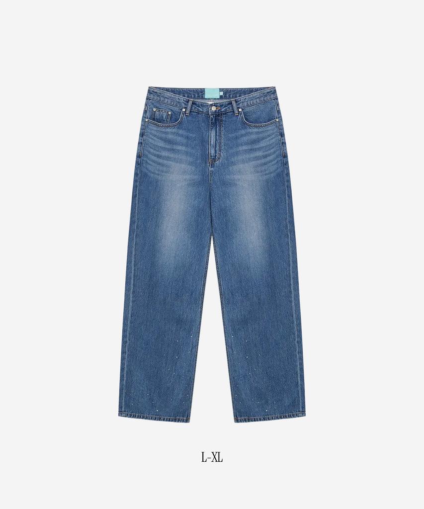 Diseuijeupain [This Is Fine X Funflex] Relaxed Signature Jeans Galaxy