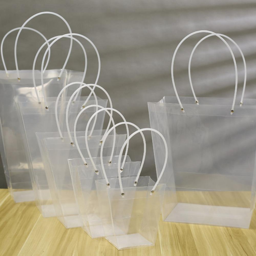 With Handle Flower Gift Packing Box Transparent Wedding Party Decor High Quality Hand Gift Bag