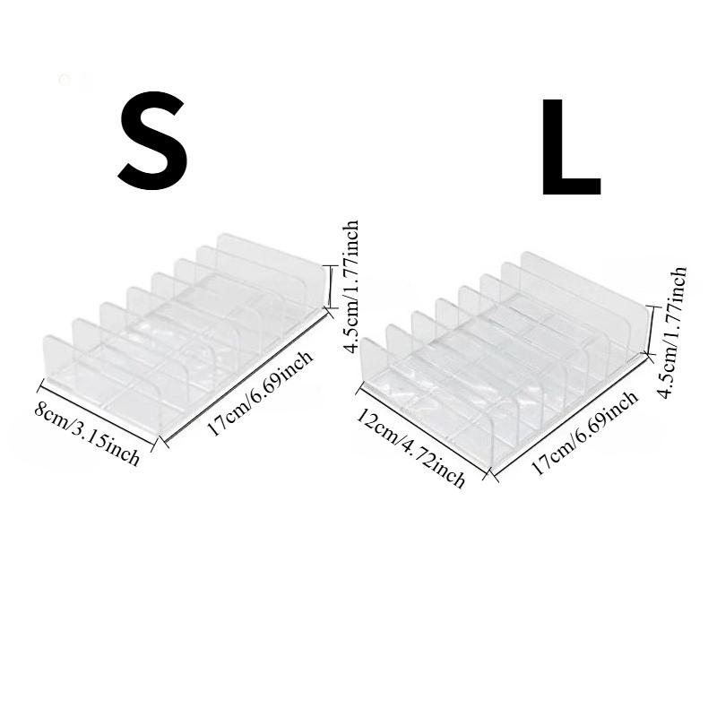 7-grid Cosmetics Storage Rack Transparent Multi-Functional Desktop Holder Skincare Organizer Eye Shadow Plate Storage Sort Box