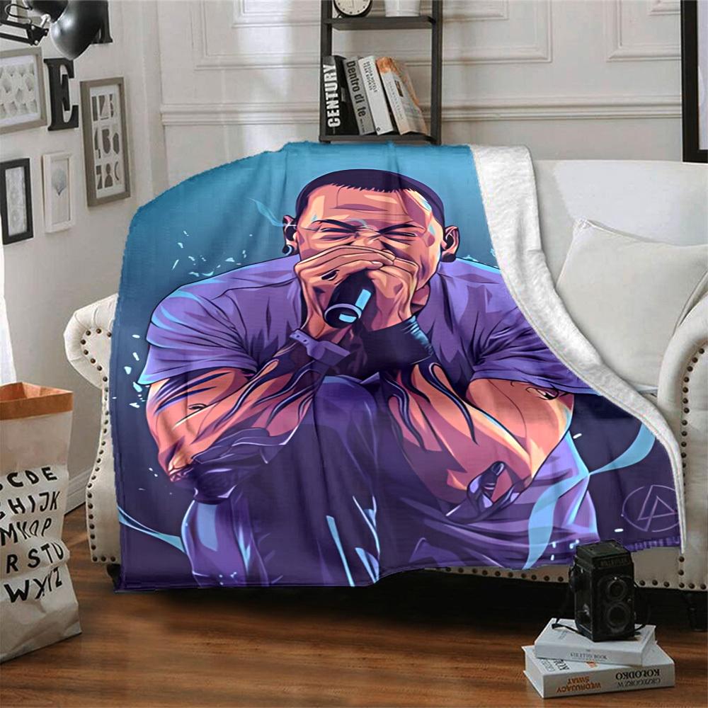 1pc Chester Bennington, Linkin Park Blanket Soft All Season Throw with Vibrant Design, Perfect for Home, Travel, and Gifts, Ideal for Naps and Camping