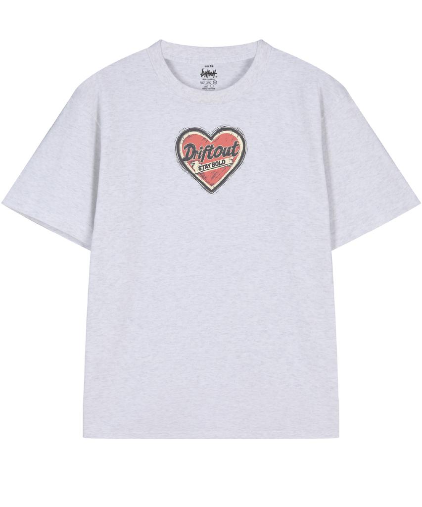 DRIFTOUT Stay Bold Layer Heart Short Sleeve T-Shirt (3 Colors)