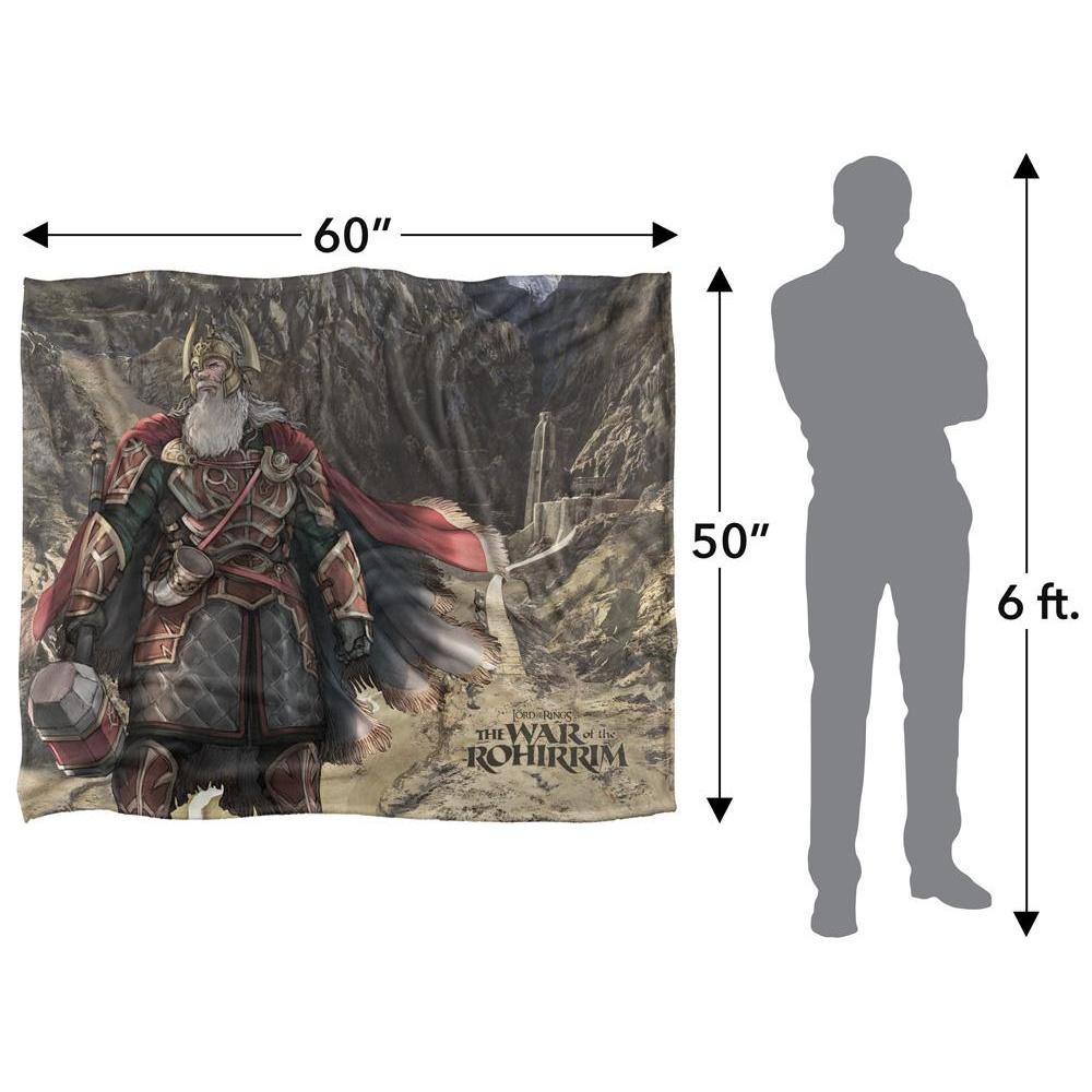 LORD OF THE RINGS The War Of The Rohirrim Silky Helm Hammerhand Supersoft Blanket